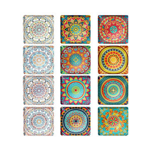 Juego <span class=keywords><strong>de</strong></span> 12 <span class=keywords><strong>Imanes</strong></span> <span class=keywords><strong>de</strong></span> Cristal Ecológicos Modernos <span class=keywords><strong>de</strong></span> 30 mm para Refrigerador, Forma Cuadrada con Cúpula, Fuerte Magnetismo Decorativo, Promocionales - Product Image 2