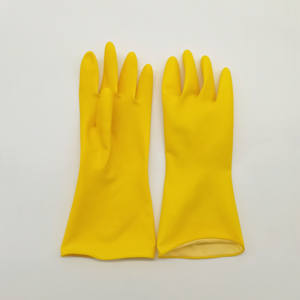 Gants En Caoutchouc De Latex De Ménage Jaune Personnalisé 30cm Imperméables avec Couleur Personnalisée Amarillos Guantes De Latex - Product Image 5