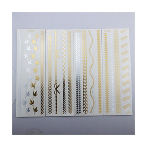 สติกเกอร์ลายสักชั่วคราวลายปั๊มทอง ดีไซน์พิเศษสำหรับศิลปะบนร่างกาย วัสดุเฮนน่า ใช้กันอย่างแพร่หลายสำหรับตกแต่ง - Product Image 2