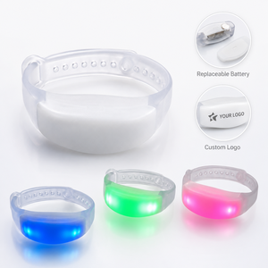 Pulsera LED reutilizable con luz ajustable, personalizable con impresión, para carrera nocturna, maratón, fiesta, evento, recuerdo. - Product Image 5