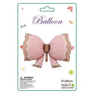 <b>Bow</b> Party Balloon For Baby Girls Birthday Festivals Children Outdoor Activities Light Blue Matte Frosted Design - Product Image 2