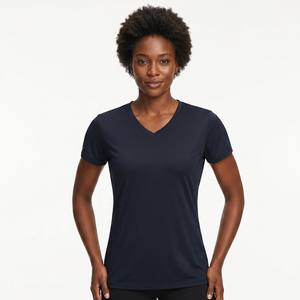 Camiseta Corta de Moda para Mujer, Cuello en V, Manga Corta, Malla Transpirable, Bordado de Letras, Blanca, Estilo Casual, Sexy, para Verano - Product Image 3