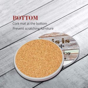 Personnalisation - Ensemble <span class=keywords><strong>de</strong></span> 6 serviettes rondes en bois modernes pour décorations <span class=keywords><strong>de</strong></span> <span class=keywords><strong>table</strong></span> - Housses pour tasses à café avec fonction antidérapante silencieuse - Product Image 4