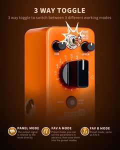 Pédale musicale MOOER <span class=keywords><strong>Micro</strong></span> Series Overdrive Boost Delay Noise Gate Flanger (Purer Octave) - Product Image 2