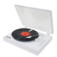 Tourne-disque rétro pour la décoration de la maison, lecteur de disques vinyles 3 vitesses avec haut-parleur stéréo intégré, sortie Bluetooth et RCA