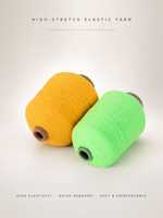 Fil de polyester Spandex teint à âme en filé, haute ténacité, qualité uniforme, technique OE, torsion personnalisée pour tricotage et tissage de chaussettes
