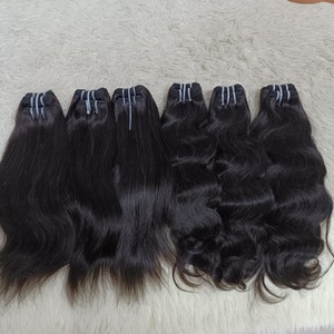 Extensiones de Cabello Humano Natural Letsfly, Lisas y Sedosas, Onduladas, Ondas en J, Mezcla de Color Marrón y Negro, Paquetes de Cabello Remy 9A de 42g - Product Image 1