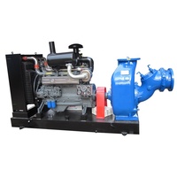 Pompe à lisier centrifuge auto-amorçante de 8 pouces avec pompe de transfert d'eaux usées non obstruée City à moteur diesel de 80 hp