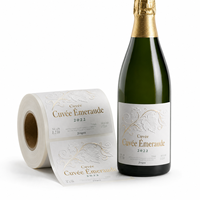 Fabricantes Profesionales de Etiquetas de Vino Personalizadas OEM, Etiquetas de Papel Adhesivas Impermeables para Botellas de Vino Tinto de Lujo