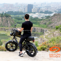 Vélo Électrique Tout-Terrain DISIYUAN Super S7 20 Pouces à Pneus Larges, Haute Qualité, Vente en Gros Usine, 48V 500W Haute Puissance