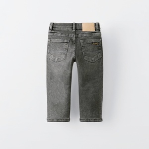 2025 haut de gamme gris taille haute garçons jean ample et confortable Denim pantalon enfants décontracté Style droit respirant conception - Product Image 4