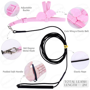 Guinzaglio per imbracatura per piccoli uccelli all'aperto corda per addestramento volante per pappagalli Anti-morso regolabile per Budgie Sun Conure - Product Image 5