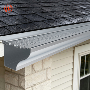 <span class=keywords><strong>Grille</strong></span> de protection de gouttière en alliage d'aluminium moderne avec filtre anti-feuilles, anti-corrosion et écran en maille métallique durable - Product Image 6