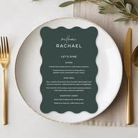 Carte de visite personnalisée faite à la main avec impression dorée sur papier, invitation de mariage et carte de remerciement, carte de menu