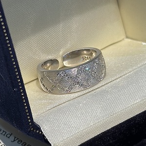 Anillo Cuadrado de Plata Pura S925, Estilo Vintage, Diseño Simple y Elegante, Anillo Abierto Cepillado con Incrustaciones para Bebés - Product Image 4