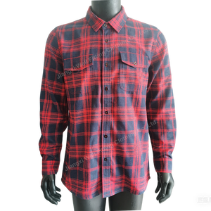 Camicia <span class=keywords><strong>a</strong></span> <span class=keywords><strong>quadri</strong></span> di flanella in cotone 100% <span class=keywords><strong>a</strong></span> manica lunga personalizzata da <span class=keywords><strong>uomo</strong></span> vestito nuovo di alta qualità per stile Casual con Longline svasato primaverile - Product Image 1
