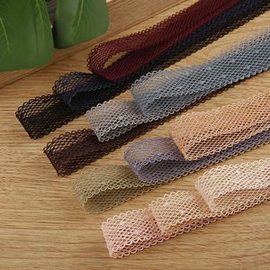 19mm 200yards Mesh Hollow Lace Ribbon with Scalloped Edge Breathable Openwork Woven Trim Gift Wrapping DIY Hair <strong>Bow</strong> - Product Image 1