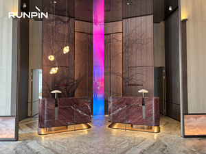 Runpin <strong>Stone</strong> Wholesale Natural Marble <strong>Stone</strong> Polished Surface Luxury Interior Decoration in Red - Product Image 5