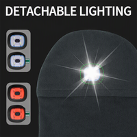 Balaclava LED, lumière LED, masque facial pour l'hiver, coupe-vent, lampe frontale, cyclisme nocturne, course à pied, pêche, ski en plein air