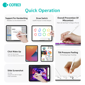 COTECi USB C Gen 3 matita di ricarica <span class=keywords><strong>penna</strong></span> magnetica capacitiva <span class=keywords><strong>con</strong></span> punte sostituibili per <span class=keywords><strong>iPad</strong></span> in metallo resistente - Product Image 3