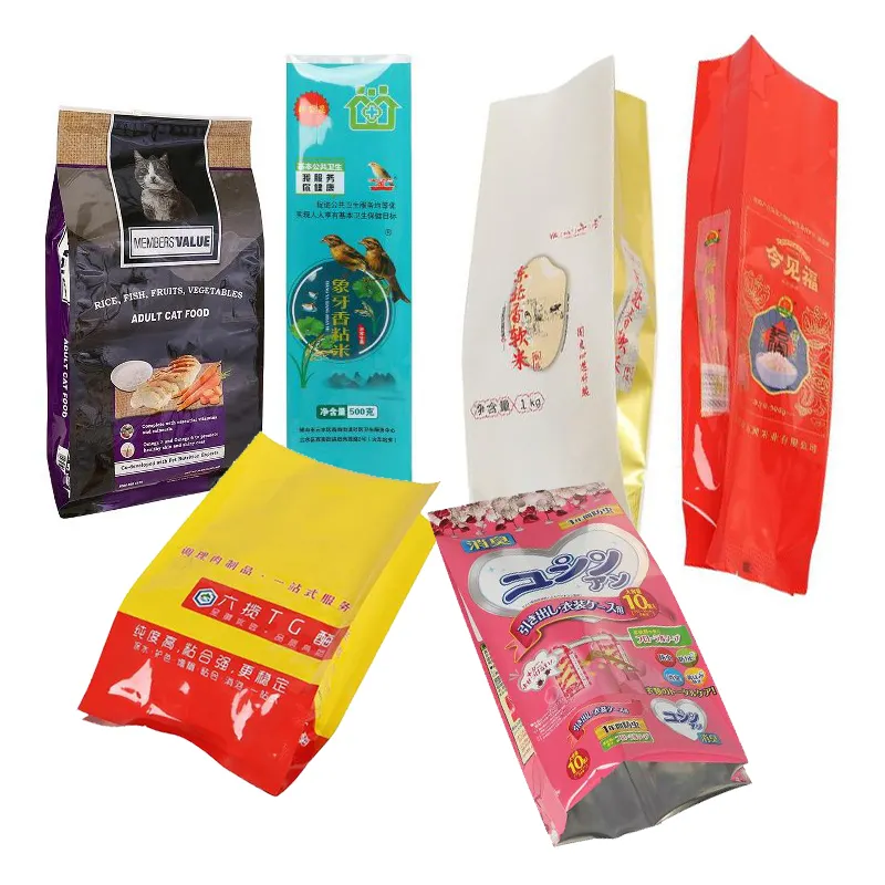 Efficient 50lb poly rice bag custom logo customizes rice packing bags custom rice bag big