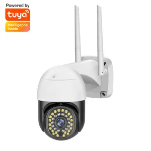 Tuya Wifi Ptz Camera 1080P Wifi Automatische Tracking Nachtzicht Outdoor Monitoring IP66 Waterdichte Ptz Dome Camera