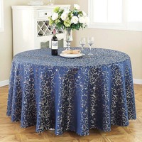 Nappe Jacquard Damask en Polyester Motif Floral Brodé pour Usage Domestique Technique Tissée pour les Fêtes de Mariage