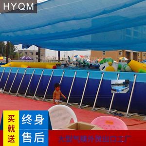 <b>Large</b> Bracket Swimming Pool Outdoor Mobile Water Park <b>Slide</b> Combination Steel Frame Pool Inflatable Swimming Pool - Product Image 4