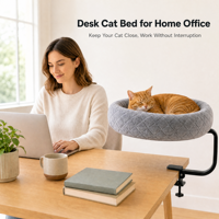 Lit pour chat en mousse à mémoire de forme, type grotte, à fixer sur bureau, perchoir surélevé – Fournitures durables pour animaux de compagnie, bureau à domicile, vente en gros, OEM
