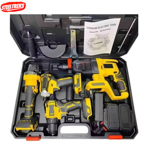 Steeltreks Kits d'outils électriques sans fil TR1 avec batterie au lithium et moteur sans balais, Vente en gros, Remise usine, 4 3 1 2 en 1 - Product Image 1