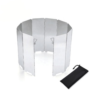 Estufa de campamento al aire libre plegable Johold, parabrisas para cocina, estufa de <span class=keywords><strong>Gas</strong></span>, estufa de Camping al aire libre ultraligera, 10 placas - Product Image 4