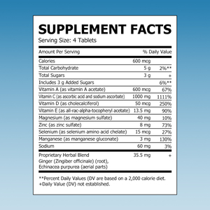 Hot Sale Chewable Tablets with 1000mg Vitamin C Contains Zinc Ginger and Echinacea Supports Immune System Citrus Flavor Tablets - Product Image 2