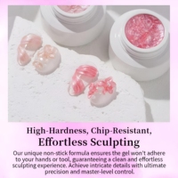 Gel de modelage non collant pour sculpture, vernis à ongles gel solide nacré, scintillant, métallique, pour la création de fleurs 3D, colle pour nail art, vente en gros
