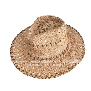 Sombrero de Rafia para Mujer, Estilo Hepburn, Protección Solar, Transpirable, de Ala Ancha, para Vacaciones en la Playa, en Rosa, Verde, Azul y Marrón - Product Image 3