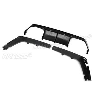 2015-2020 <b>for</b> BMW F80 M3 F82 M4 <b>Car</b> Rear Bumper <b>Diffuser</b> Spoiler Lip Splitter Protector Guard Carbon Fiber Style Glossy Black - Product Image 3
