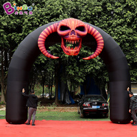 Tunnel gonflable personnalisé en forme de clown, Arche gonflable géante en forme de squelette pour Halloween, Arche gonflable géante en forme de crâne pour décoration extérieure