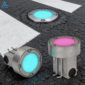 Balises routières <span class=keywords><strong>de</strong></span> <span class=keywords><strong>signalisation</strong></span> <span class=keywords><strong>de</strong></span> sécurité en fonte avec LED, feux <span class=keywords><strong>de</strong></span> <span class=keywords><strong>signalisation</strong></span> au sol intelligents pour piétons, indice <span class=keywords><strong>de</strong></span> protection IP68, DC24V, rouge-vert - Product Image 2