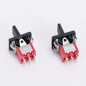 Custom RS8-203T1 3 Position 6pin 2a 250v 5a 120v on off on Miniature rocker toggle switches with black button