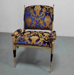 Kursi santai beludru kontemporer Italia kursi senapan mesin Lobby putar santai kualitas tinggi untuk apartemen ruang tamu - Product Image 2