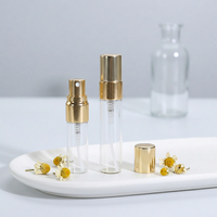 Offre Spéciale – Flacon Vaporisateur Vide en Verre de 2 ml et 3 ml, Rechargeable, avec Capuchon Doré et Impression Sérigraphiée, Inclut un Diffuseur à Bâtonnets