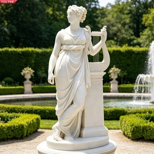 YOUFINE Estatua de Hebe Tallada a Mano en Mármol Blanco, Diosa de la Juventud Sosteniendo un Cáliz, para Decoración Formal de Jardín - Product Image 4