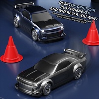 Voiture de drift miniature compacte à l'échelle 1:64, divertissement en intérieur, 4 roues motrices, lumières LED, télécommande proportionnelle, voiture de rallye de drift, jouets légers