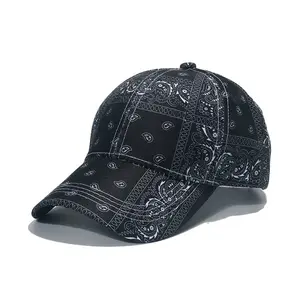 Paisley Bandana Topi Baseball, Topi Katun Dapat Disesuaikan, Topi Hip Hop