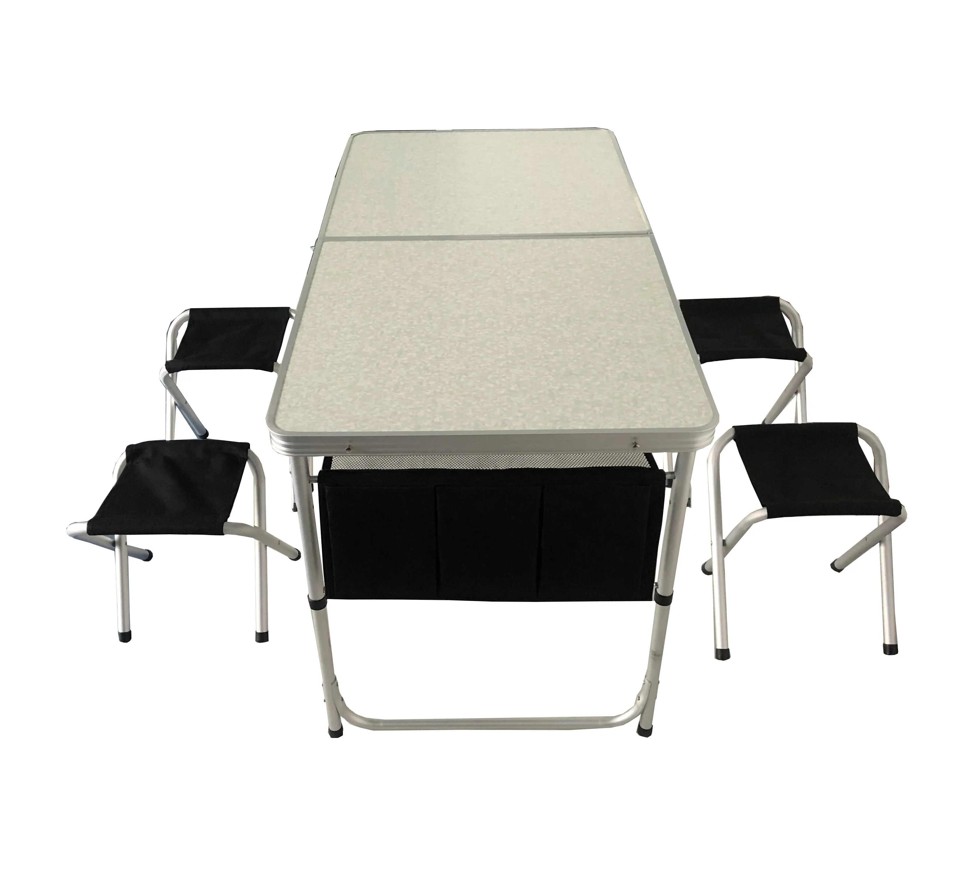 Водонепроницаемый алюминиевый складной стол для кемпинга, легкий обеденный стол для пикника и вечеринки с 4 стульями, стол для кемпинга и Набор стульев