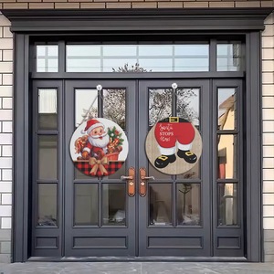 Nuevo Colgante Navideño de Madera con Estampado de Papá Noel, Decoraciones Navideñas, Adornos para Puertas y Habitaciones, Venta al por Mayor - Product Image 1