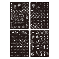 Pochoir de tatouage temporaire de luxe en papier A4 réutilisable, brillant, imperméable, pour l'art corporel, tatouage temporaire factice, fabrication OEM