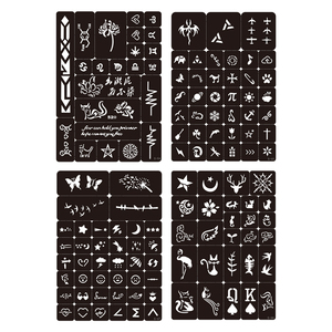 Plantilla de Tatuaje Reutilizable de Papel Tamaño A4, de Lujo, <span class=keywords><strong>con</strong></span> Purpurina, Resistente al Agua, para Arte Corporal, Tatuaje Temporal Falso, OEM de Fábrica - Product Image 6