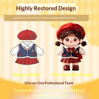 Tenues en coton personnalisées pour poupées, accessoires pour poupées en peluche BJD de 10 cm/20 cm, personnalisation en gros disponible, jouet en peluche, 14 ans et plus