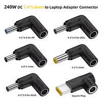 Adaptateur d'alimentation pour ordinateur portable, convertisseur universel 240W, prise DC 7.4x5.0mm femelle, prise mâle 4.5x3.0mm pour Asus