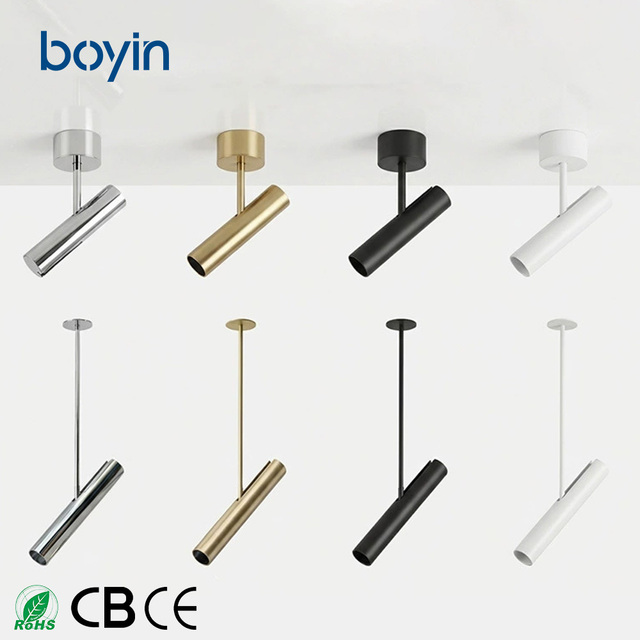 New Aluminum Alloy Round Body LED Ceiling Spot Light 10W High CRI90+ Recessed or Surface Mounted Downlight for Home Hotel Villa